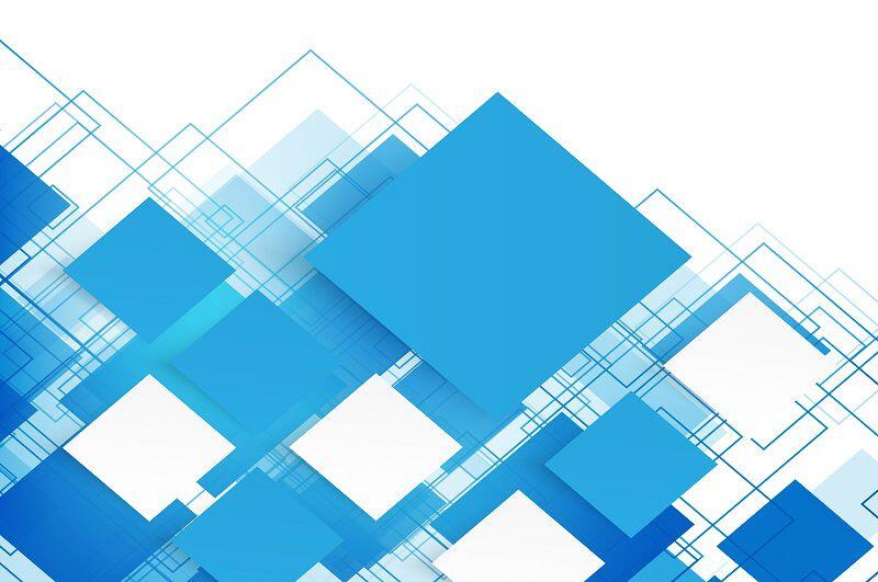 Vector blue squares. Abstract background. Sky blank